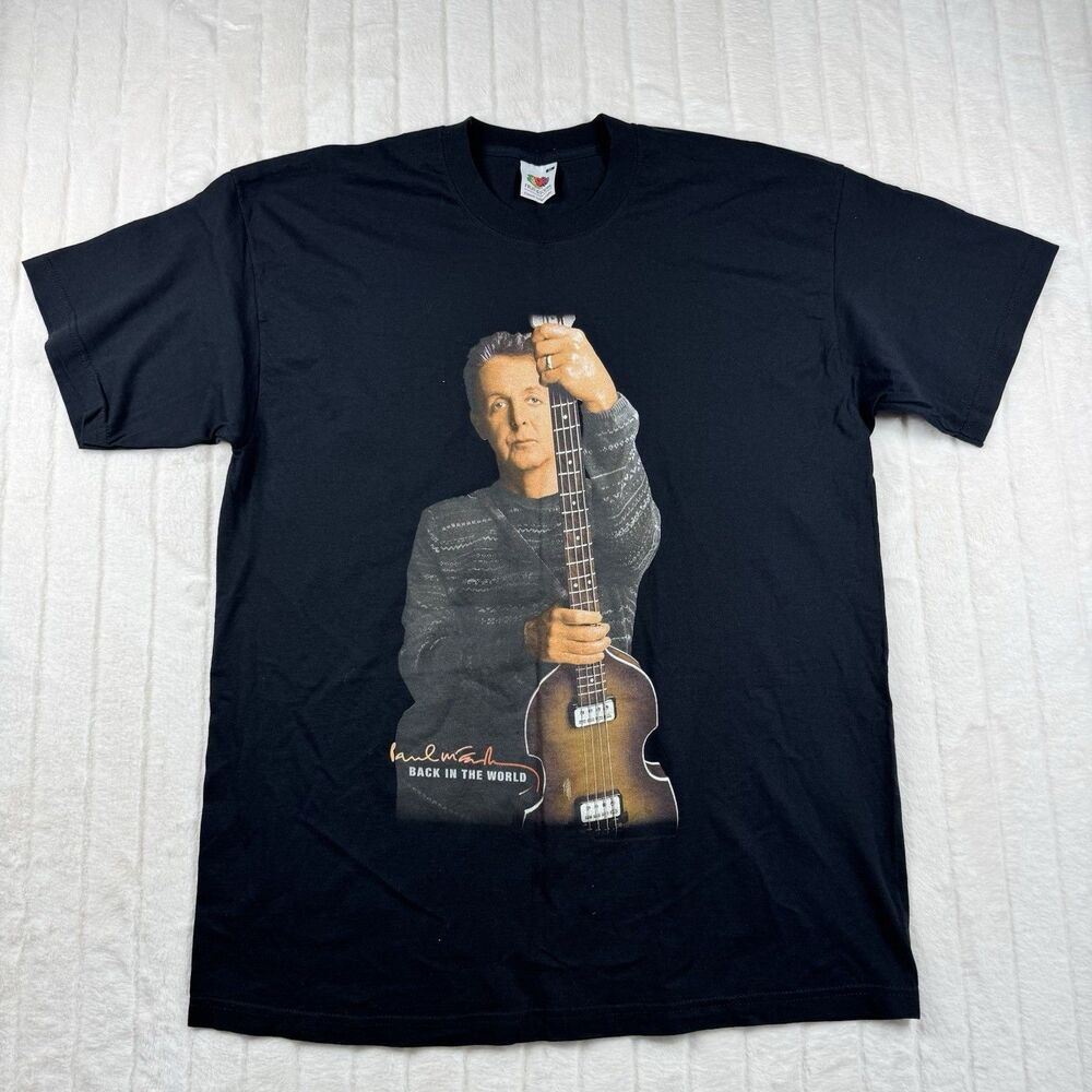 VTG Paul McCartney The Beatle Back in the World Driving USA Tour T-Shirt Men XL